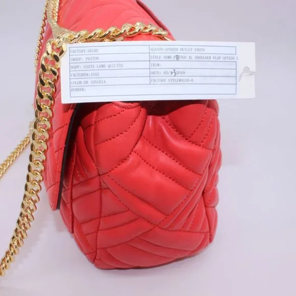 Michael Kors Shoulder Bag Purse Logo Satchel Pink Quilted Leather New